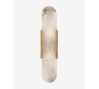 Appliques murales en albâtre Naturel, Laiton Vieilli et éclairage de vanité pour Chambre à Coucher, luminaire d'intérieur à Texture de Pierre Unique, Design élégant à côté du Miroir