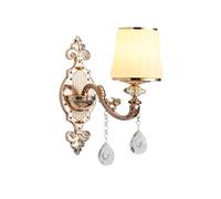 Appliques Murales En Alliage de Zinc de Style Européen, Appliques de Luxe Pour Salon, Appliques Vintage En Alliage de Zinc À Une Ou Deux Têtes, Appliques Pour Chambre, Lampes de Chevet En Cristal Doré