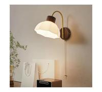 Appliques Murales En Verre Laiteux,De Vanité de Style Ferme Moderne de 7,4 Pouces Avec Chaînette,Murale D'Appoint En Laiton Pour Chambre, Salle Den, Salon