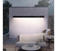 Appliques murales extérieures à LED IP65, Applique Murale étanche Noire, Longue, rectangulaire, en Aluminium, Minimaliste, pour extérieur, intérieur, Jardin, Villa, Porc