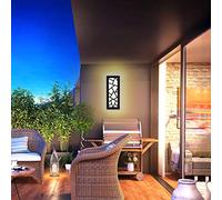 Appliques murales extérieures Applique Murale Longue LED Applique Murale Noire Lumière de Jardin extérieure 40W Ip65 Éclairage Mural étanche 3000K Appliques murales intérieures en Aluminium pour