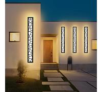 Appliques murales extérieures Applique Murale Longue LED Applique Murale Noire Lumière de Jardin extérieure 40W Ip65 Éclairage Mural étanche 3000K Appliques murales intérieures en Aluminium pour