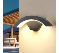 Appliques murales extérieures modernes à LED 24W, applique murale LED blanc chaud 3000K, applique murale extérieure pour terrasse, jardin, allée