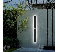 Appliques murales extérieures Modernes à LED avec détecteur de Mouvement, éclairage extérieur Long et Noir pour Jardin, Balcon, Salon, Salle de Bain, Porte d'entrée, Chambre à Coucher (lumiè