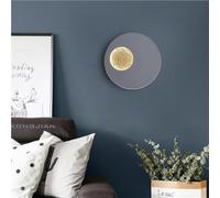 Appliques murales industrielles en métal Noir, Appliques murales circulaires Modernes pour Chambre à Coucher, Applique Murale LED 13 W à lumière Blanche pour Cuisine, Restaurant, Grange