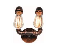 Appliques murales industrielles rétro contemporaines, Lampes décoratives personnalisées à Double tête E27 pour Tuyau d'eau, Lampes décoratives murales de Couloir, adaptées aux Restaurants et