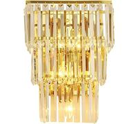 Appliques Murales Intérieur Modernes en Cristal Doré Lampes Murales pour Salon Chevet Salle de Bain Hôtel Restaurant Éclairage Luminaire Mural