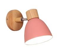 Appliques murales Lampes Luminaires Applique Macaron Base en bois massif Appliques minimalistes pour chevet d'enfant Chambre d'enfant Séjour Allée (Pink)