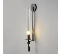 Appliques murales LED à Double tête de Style concis Moderne Appliques murales Noires/d Disponibles en Fer Lampe Murale en Verre Design créatif Miroir de décoration d'armoire Luminaires muraux