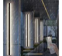 Appliques murales LED avec Appliques murales extérieures Applique Murale IP65 Applique Murale Noire Longue 2700K-6500K Appliques murales Patio Couloir (180 cm, B)