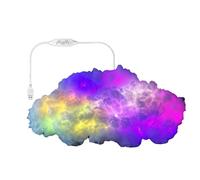 Appliques murales LED Cloud - Éclairage décoratif réactif à la musique à changement de couleur | Idéal pour chambre à coucher, bureau, sous-sol, garage, pièce créative, sous-sol esthétique, garage, ap