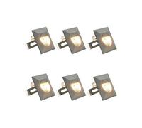 6x Appliques Murales LED d'Extérieur Carré Lampe Eclairage Luminaire vidaXL