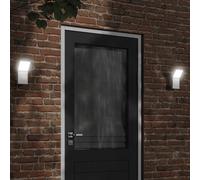 Appliques murales LED d'extérieur avec capteurs 2 pcs noir vidaXL