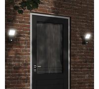 Appliques murales LED d'extérieur avec capteurs 2 pcs noir vidaXL