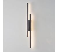 Appliques murales LED d'intérieur - Long luminaire à bande, corps en laiton avec abat-jour en silicone, design nordique moderne pour chambre à coucher et salon