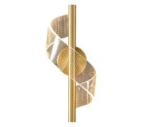 Appliques murales LED, luminaires de vanité modernes en spirale, éclairage mural de salle de bain intérieure, applique murale finition laiton 4 W avec abat-jour en acrylique, luminaires muraux pour c