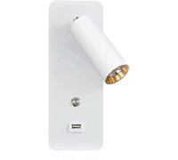 Appliques murales, LED lumineuses, lumière intérieure rouge, lampe murale moderne avec port de charge USB, interrupteur à bouton-poussoir, lumière murale 7 W pour chambre à coucher, salon, hôtel