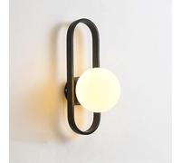 Appliques murales LED minimalistes modernes/appliques murales en fer de chevet de chambre à coucher/lampe murale de fond de restaurant de salon en verre de luxe léger/luminaire créatif de couloir d'al