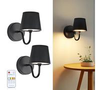 Appliques murales LED rechargeables LuminexDesigns, lot de 2, télécommande 2.4G et tactile, base magnétique amovible, batterie 5200mAh
