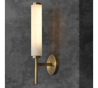 Appliques Murales Longues en Marbre Moderne avec Laiton Brossé, Applique Murale De Chevet Linéaire De Luxe Scandinave pour Chambre À Coucher, Couloir, Porche, Hôtel,1 Light