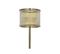 Appliques murales modernes avec abat-jour en verre transparent strié, lampe de courtoisie à 1 lumière, applique murale demi-cylindrique, luminaire mural d'intérieur élégant pour chambre, couloir, esc