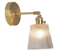 Appliques murales Modernes en Laiton pour Salle de Bain, Abat-Jour en Verre Industriel, Lampes murales pour Chambre à Coucher, Base E26/E27, luminaires muraux pour escalier, pour café, Bar, balco