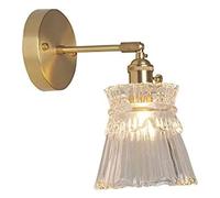 Appliques murales Modernes en Laiton pour Salle de Bain, Abat-Jour en Verre Industriel, Lampes murales pour Chambre à Coucher, Base E26/E27, luminaires muraux pour escalier, pour café, Bar, balco