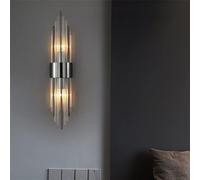 Appliques murales modernes pour espaces de vie, luminaires pour chambres, lampe murale en cristal de vanité, lumière LED de luxe, chambre à coucher, hôtel, lampe de chevet, couloir, allée (Noir)