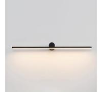 Appliques murales Noires Modernes à LED pour Salle de Bain, Lampe Murale linéaire (3 Modes de Couleur), éclairage d'intérieur pour Chambre, Salon, Couloir, escalier (100 cm)