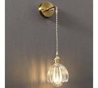 Appliques murales pour Chambre à Coucher, Applique Murale Moderne en Verre réglable avec Cordon de Suspension, éclairage de Chambre à Coucher, éclairage Mural doré pour Salle de Bain, vanité, Appliqu