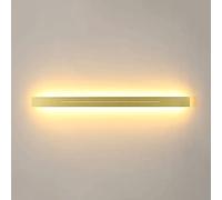 Appliques murales rectangulaires ultra fines, applique murale à longue bande en métal avec abat-jour en acrylique, applique murale LED moderne 3000 K, appliques murales linéaires de chevet, lumi