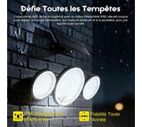Appliques Murales Solaires VIVREAL - Recharge par Énergie Solaire - 446 LED YHM04A