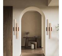 Applmurale de Salle Den En Pierre Naturelle de Huangdong, Fabriquée À La Main, Style Wabi-Sabi,De Chevet D'Intérieur G9, Applmurale Simple Et Moderne de Style Ferme Pour Salon, Chambre Ou Couloir./A-2