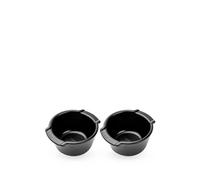 Duo de ramequins en céramique 20cl, Noir Satin