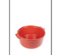 Peugeot Moule à soufflé céramique Appolia 22 cm – 2,4 L – Rouge – Fabrication française