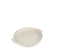 Peugeot - Moule à Tarte en céramique 30 cm - Garanti 10 - Fabrication Française - Coloris Écru