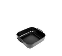 Appolia Plat four céramique carré noir satin 28 cm - 11in