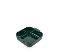 Appolia Plat four céramique carré vert forêt 21 cm - 8.25in