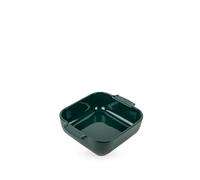 Appolia Plat four céramique carré vert forêt 21 cm - 8.25in Peugeot