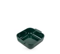 Appolia Plat four céramique carré vert forêt 21 cm - 8.25in Peugeot