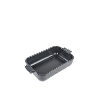 Plat four céramique individuel rectangulaire, ardoise, 22 cm - appolia