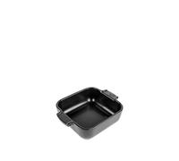 Appolia Plat four céramique individuel carré noir satin 18 cm Peugeot