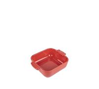 Appolia Plat four céramique individuel carré, rouge, 18 cm -
