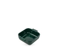 Appolia Plat four céramique individuel carré vert forêt 18 cm Peugeot