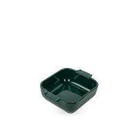 Appolia Plat four céramique individuel carré vert forêt 18 cm Peugeot