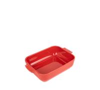 PEUGEOT - Plat Four En Céramique Rectangulaire - 25 cm x 16,8 cm x 6,2 cm - Contenance : 1,4 L - Garanti 10 Ans - Fabrication Française - Coloris Rouge