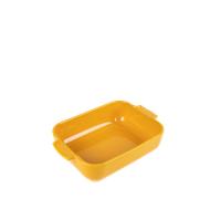 PEUGEOT - Plat Four En Céramique Rectangulaire - 25 cm x 16,8 cm x 6,2 cm - Contenance : 1,4 L - Garanti 10 Ans - Fabrication Française - Coloris Jaune Safran