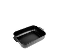 PEUGEOT - Plat Four En Céramique Rectangulaire - 32 cm x 21,7 cm x 7,2 cm - Contenance : 2,7 L - Garanti 10 Ans - Fabrication Française - Coloris Noir Satin