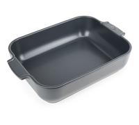PEUGEOT - Plat Four En Céramique Rectangulaire - 32 cm x 21,7 cm x 7,2 cm - Contenance : 2,7 L - Garanti 10 Ans - Fabrication Française - Coloris Ardoise
