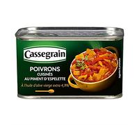 Apportez du piquant à vos plats avec les poivrons cuisinés au piment d'Espelette CASSEGRAIN 375g- Lot De 3